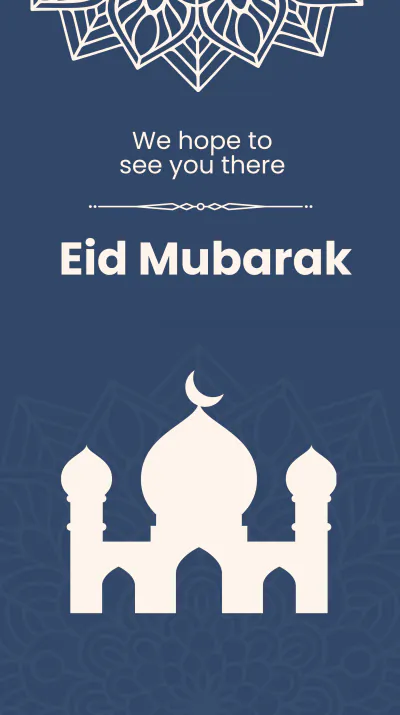 Free Eid Al Fitr Invitation Instagram Story Template to Edit Online