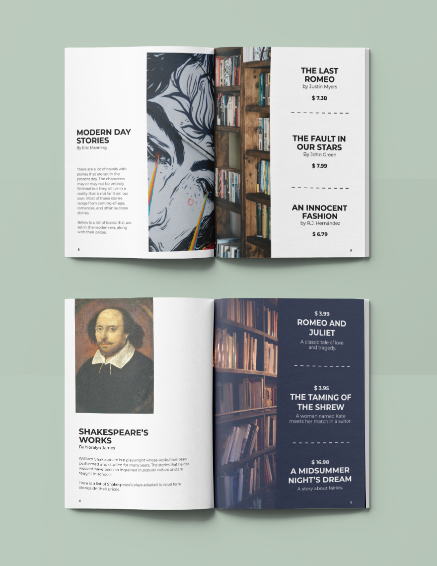 Library Book Catalog Template Download in Word, InDesign