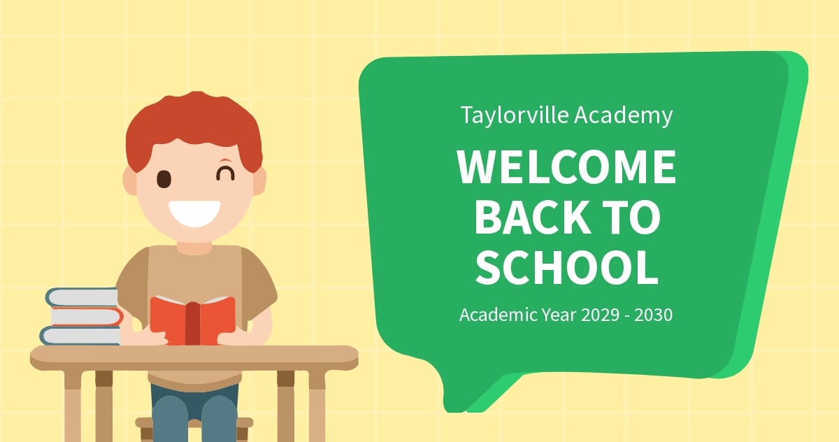 Free Welcome Back To School Facebook Post Template