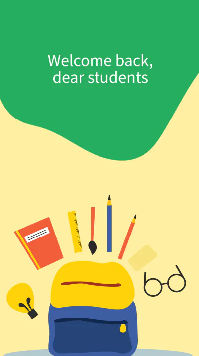 Free Welcome Back To School Instagram Story Template to Edit Online