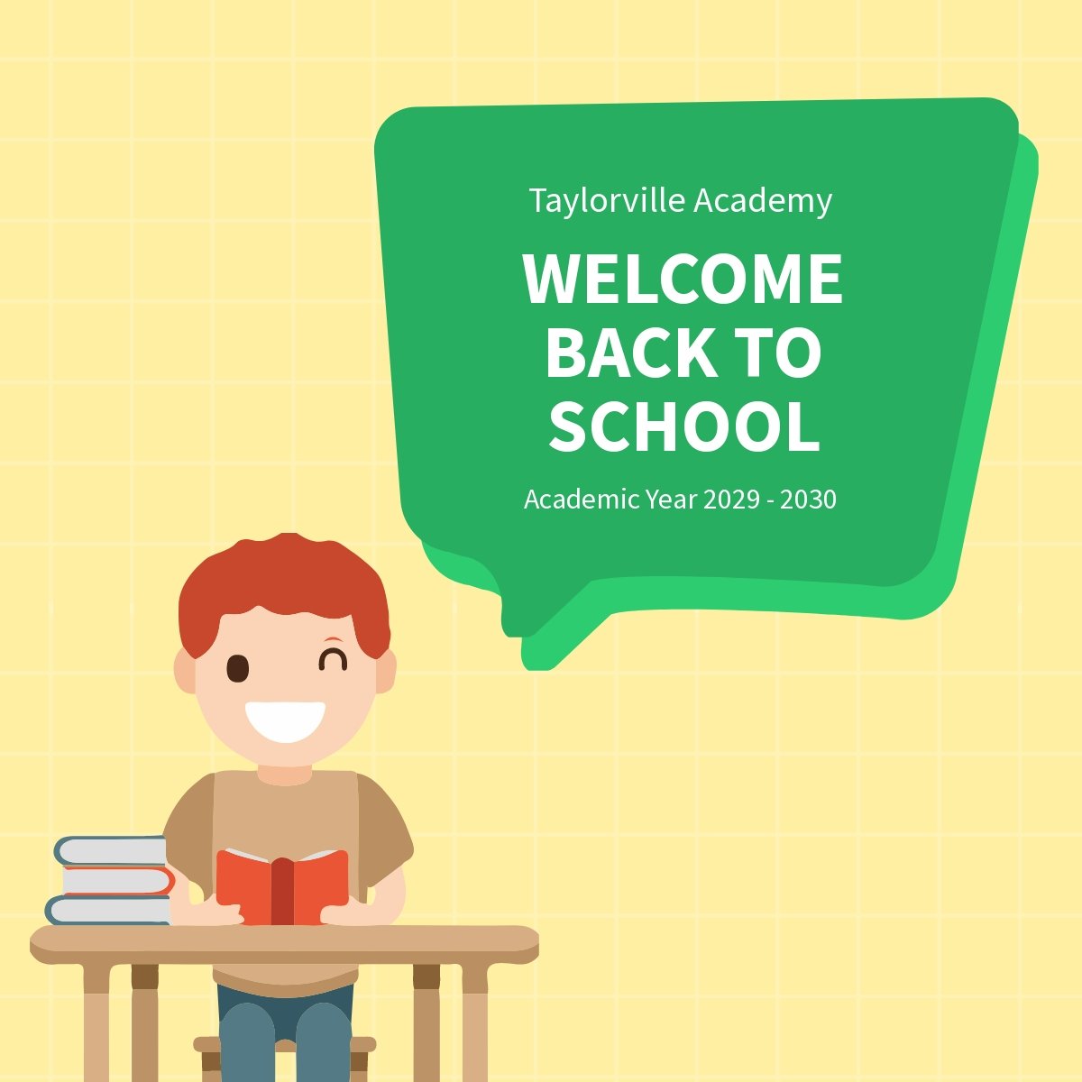 Free Welcome Back To School Linkedin Post Template