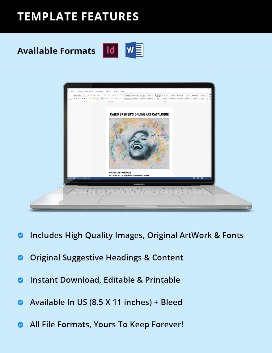 Online Art Catalogue Template