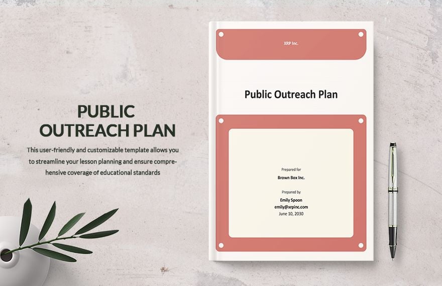 Public Outreach Plan Template