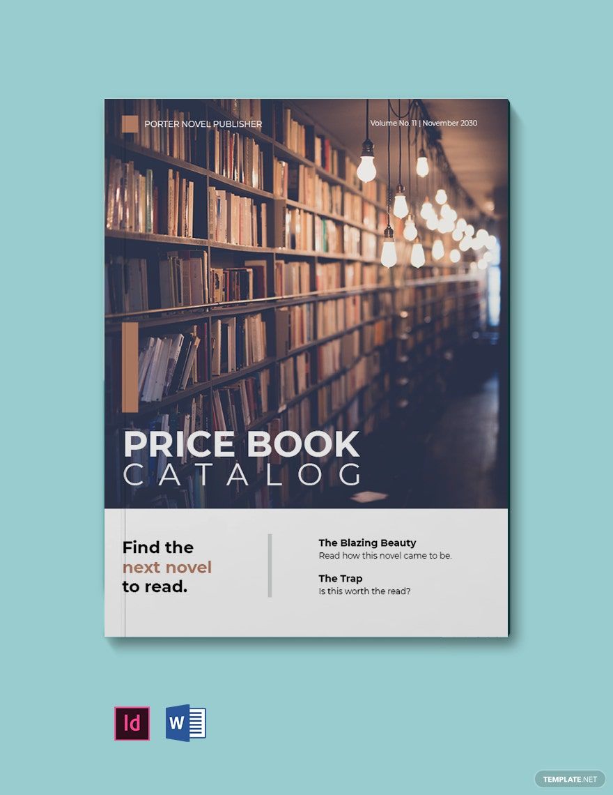 Free Price Book Catalog Template in Word, InDesign