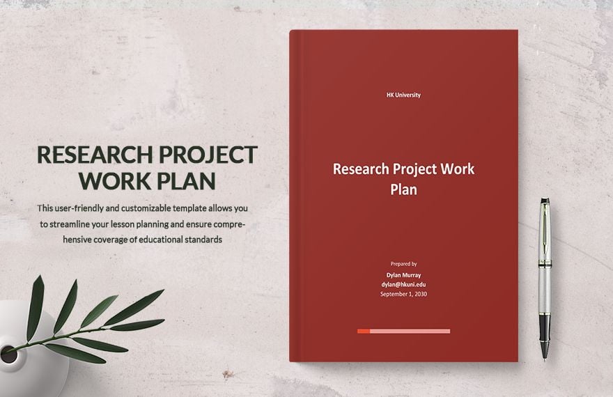 Research Project Work Plan Template in Word, Google Docs, PDF, Apple Pages