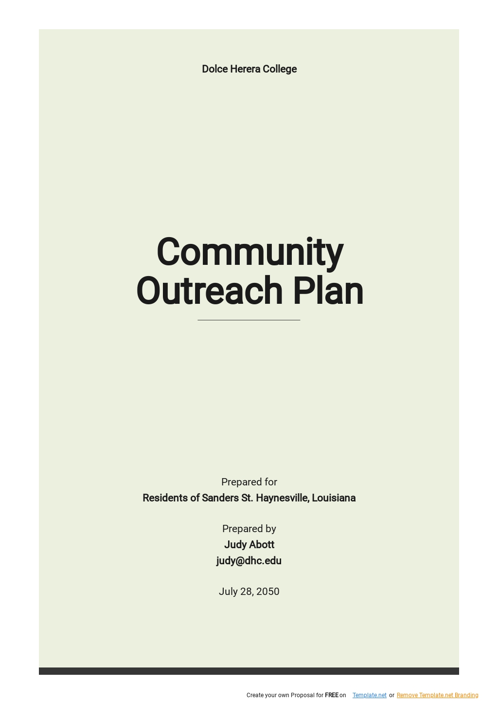 Community Outreach Plan Template - Google Docs, Word, Apple Pages, PDF ...