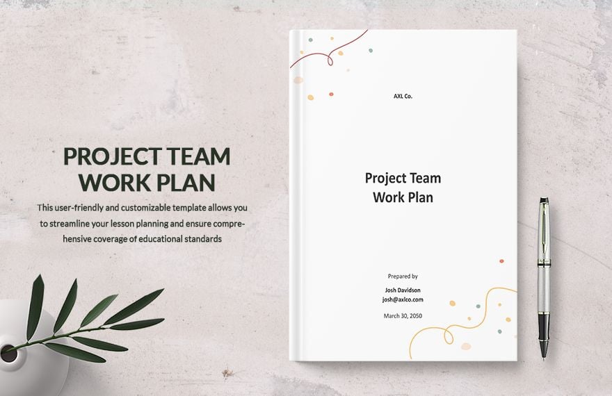 Project Team Work Plan Template