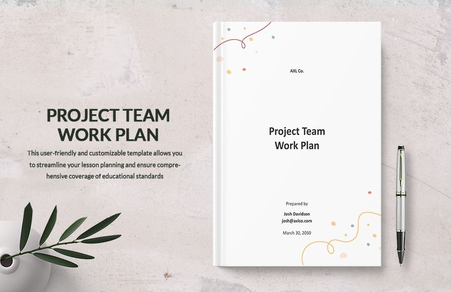 Project Team Work Plan Template in Word, Google Docs, Pages, PDF - Download | Template.net