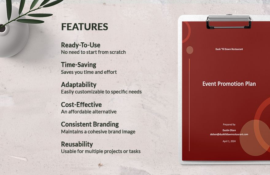 Event Promotion Plan Template