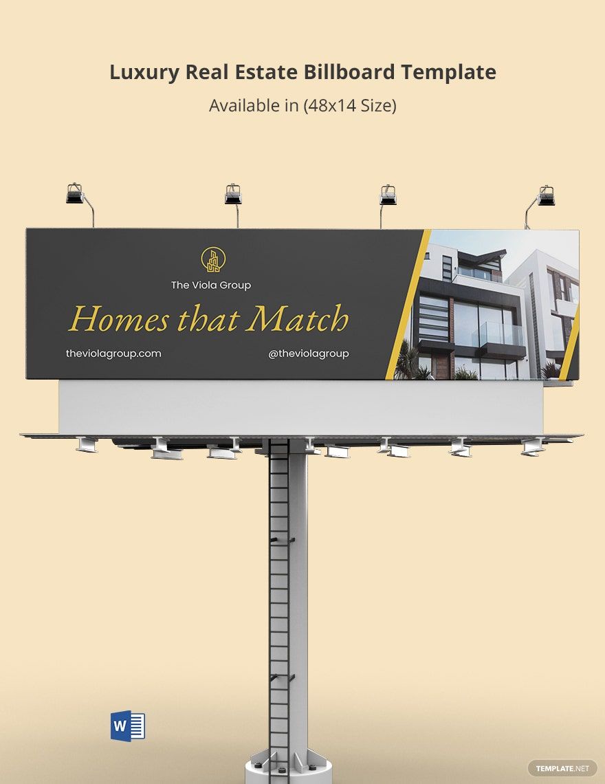 Luxury Real Estate Billboard Template