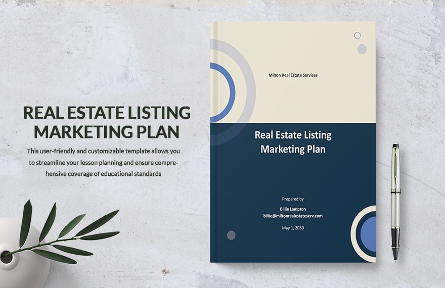 Real Estate Listing Marketing Plan Template