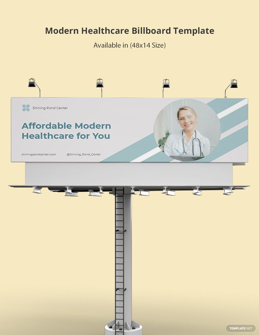 Modern Healthcare Billboard Template in Word, Google Docs, Publisher