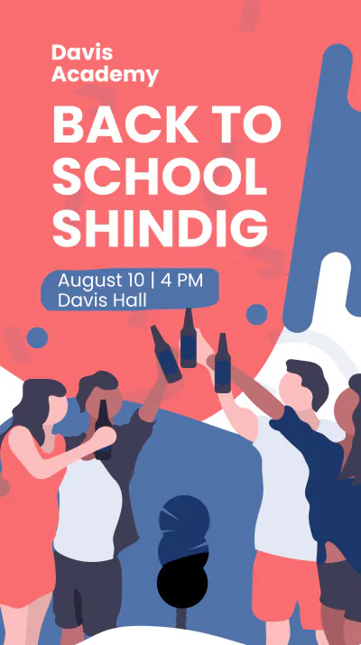 Free Back To School Event Instagram Story Template to Edit Online