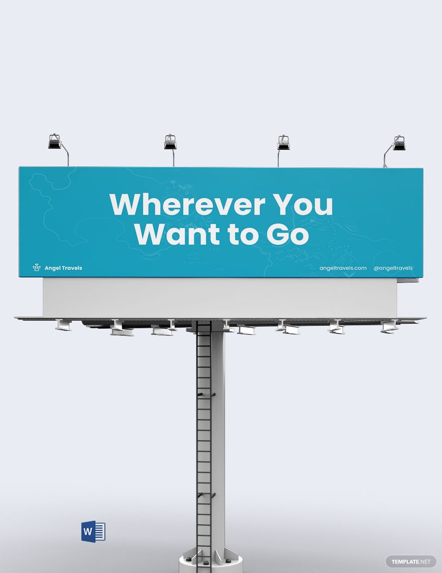Free Simple Travel Billboard Template