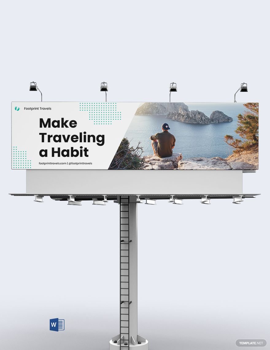 Free Creative Travel Billboard Template