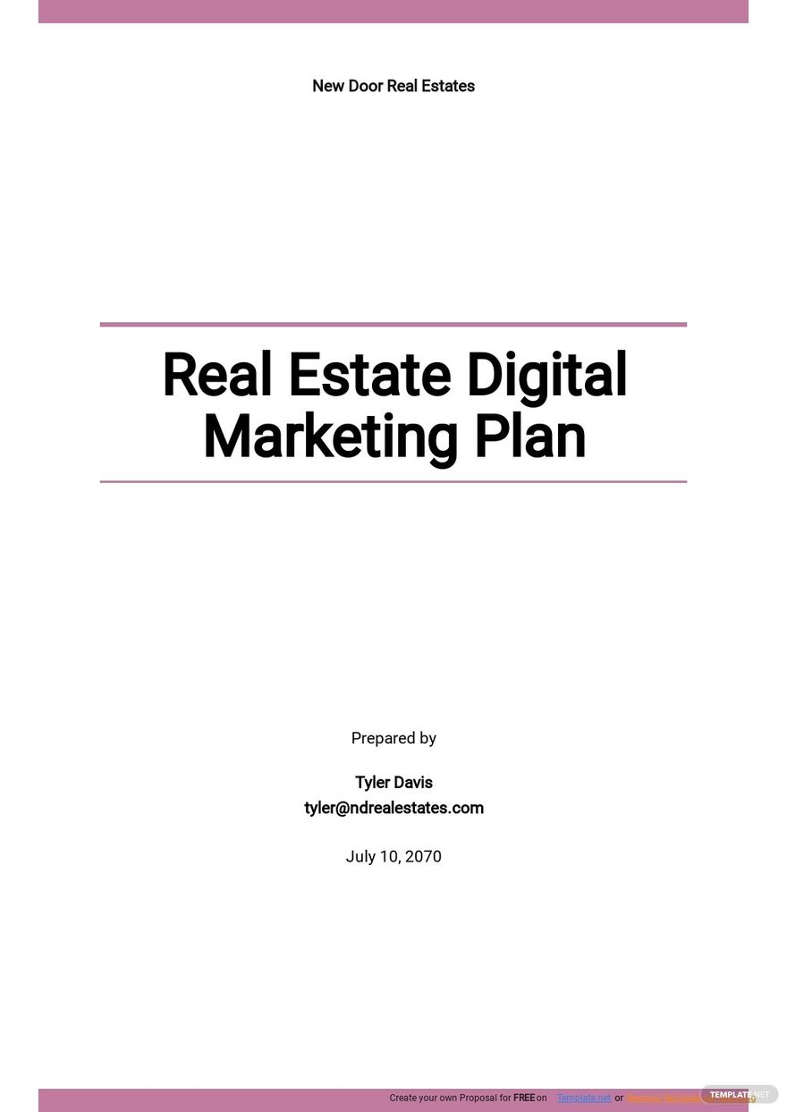 Real Estate Digital Marketing Plan Template.jpe