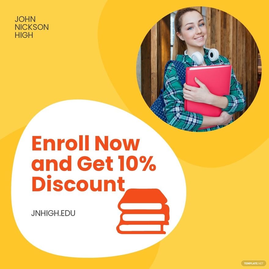 Back To School Admission Promotion Instagram Post Template.jpe