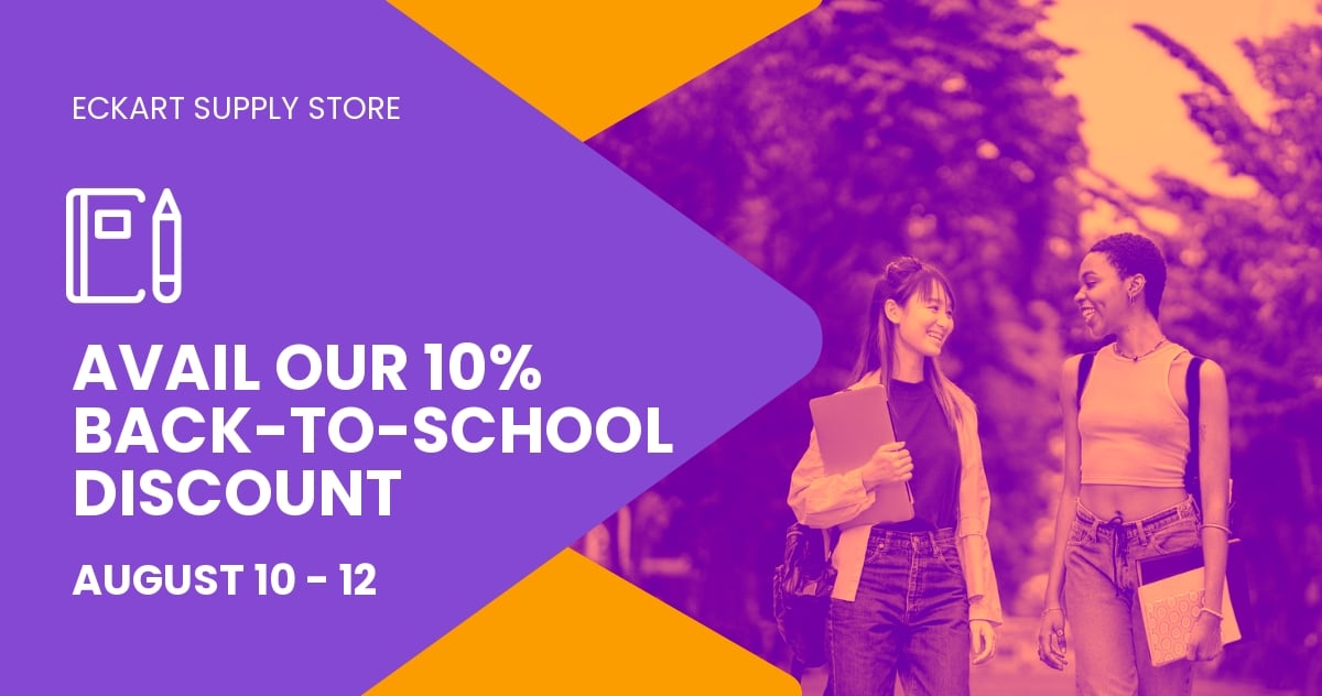 Back To School Discount Facebook Post Template