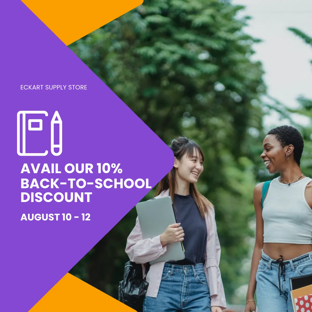 Free Back To School Discount Linkedin Post Template to Edit Online