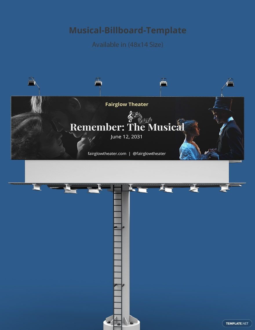 Musical Billboard Template in Word, Google Docs, Publisher