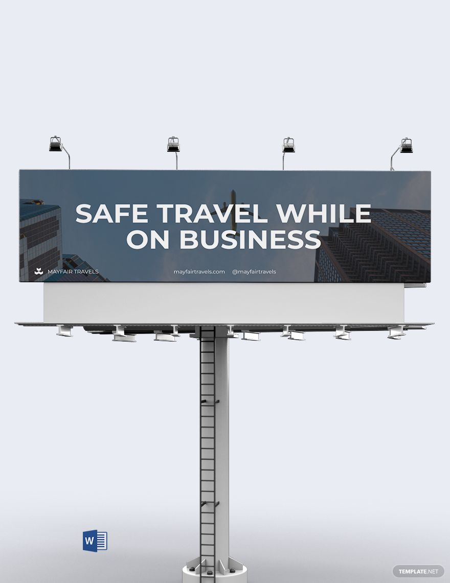Travel Business Billboard Template
