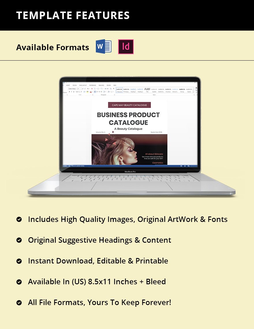 Business Product Catalog Template