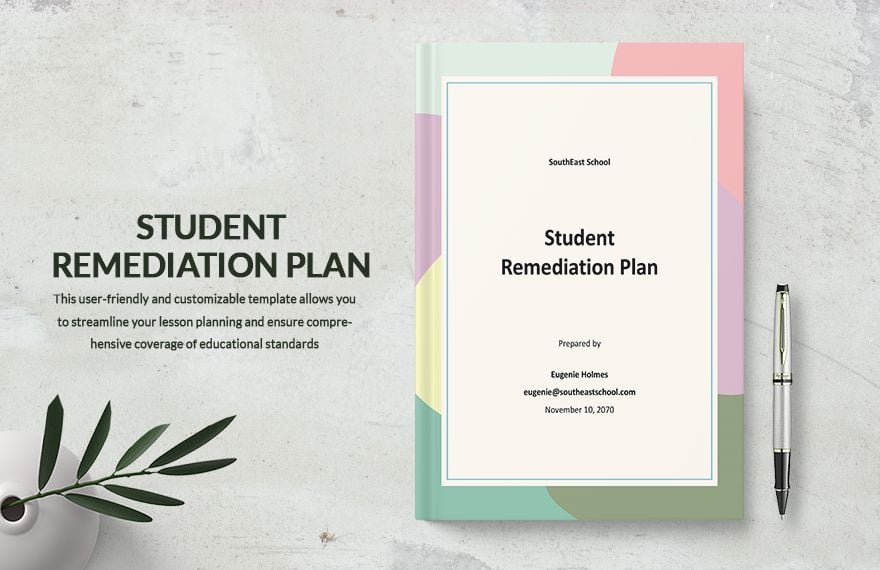 Student Remediation Plan Template