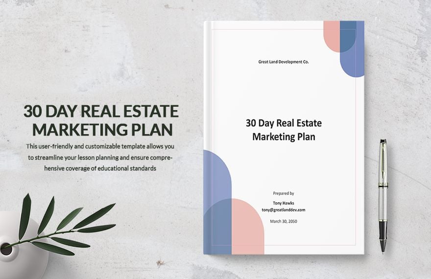 30 Day Real Estate Marketing Plan Template