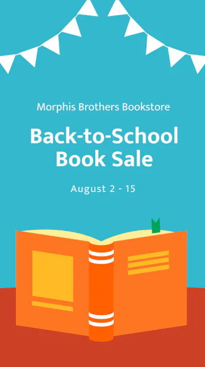 Free Back To School Sale Instagram Story Template to Edit Online