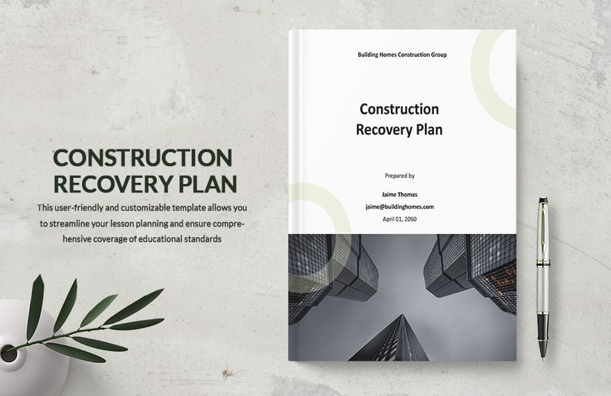 Construction Recovery Plan Template Download in Word, Google Docs