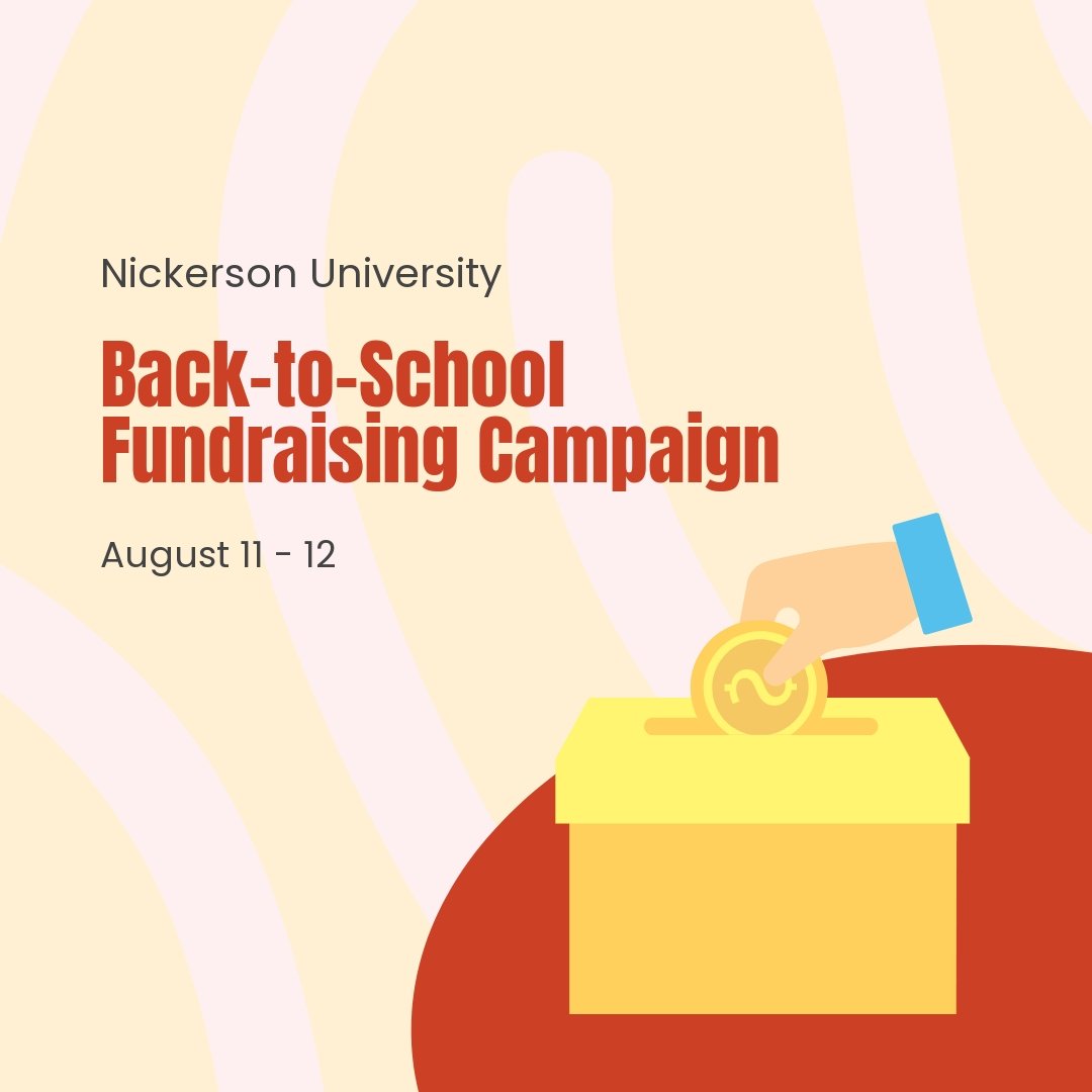 Back To School Fundraising Event Instagram Post Template.jpe
