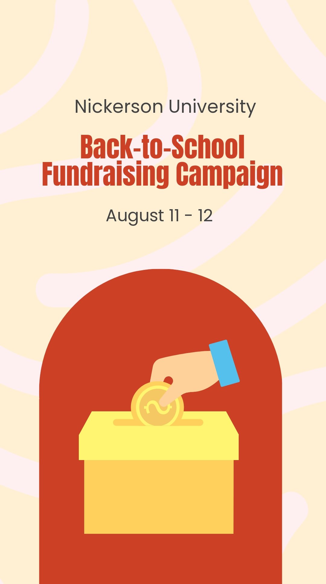 Back To School Fundraising Event Whatsapp Post Template