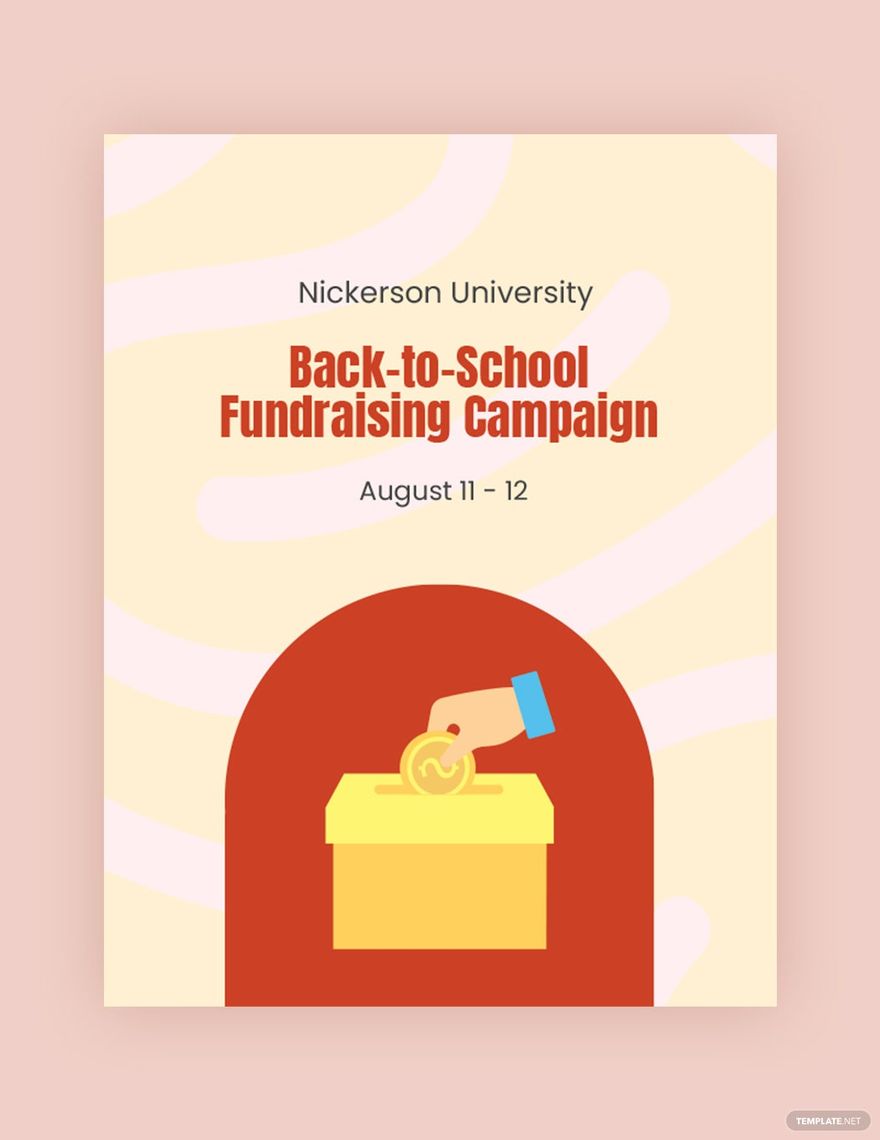 Back To School Fundraising Event Flyer Template