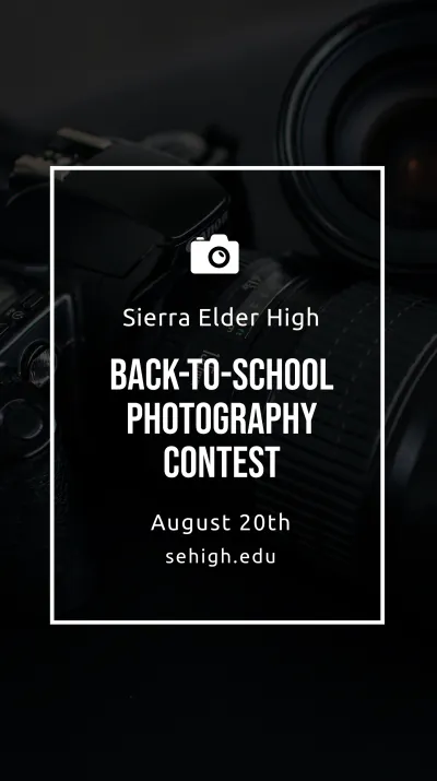 Free Back To School Photography Instagram Story Template to Edit Online