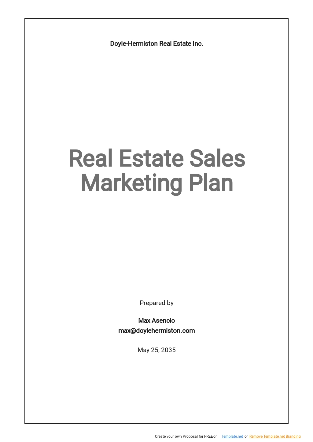 Real Estate Sales Marketing Plan Template.jpe