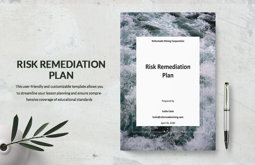Risk Remediation Plan Template