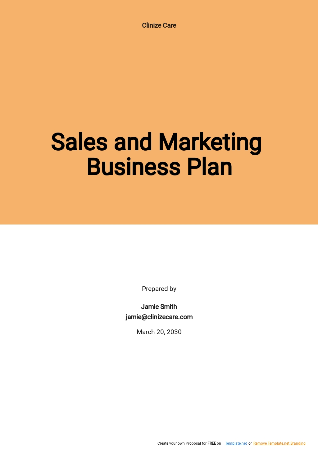 hotel sales and marketing plan template