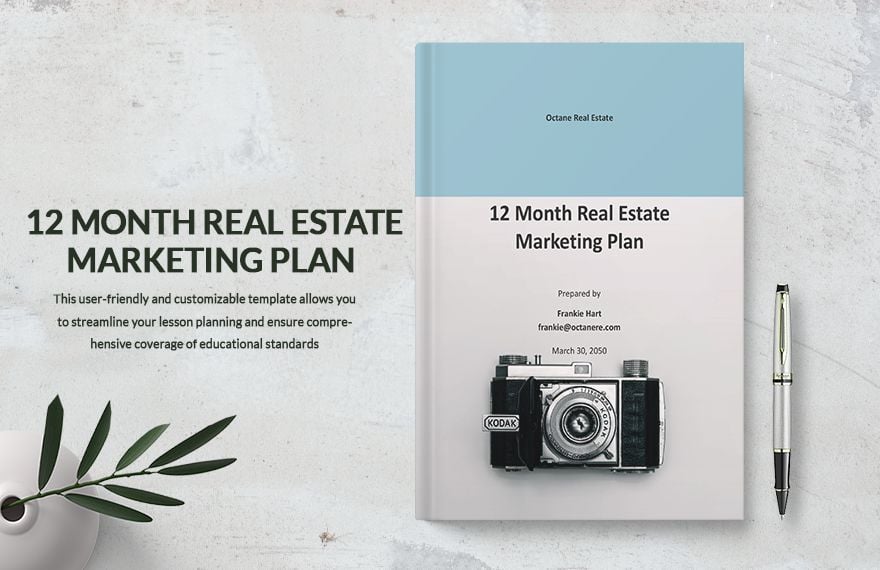 12 Month Real Estate Marketing Plan Template