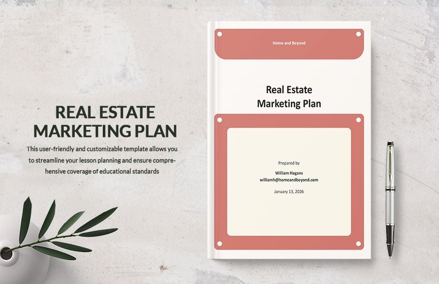 Sample Real Estate Marketing Plan Template