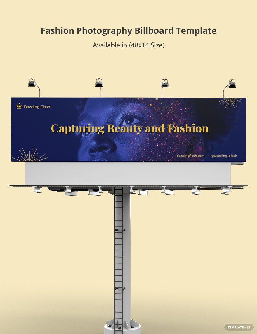 Free Fashion Photography Billboard Template in Word, Google Docs, Publisher