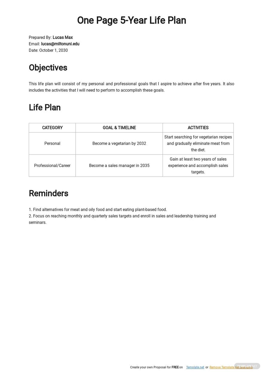 One Page 5 Year Life Plan Template.jpe