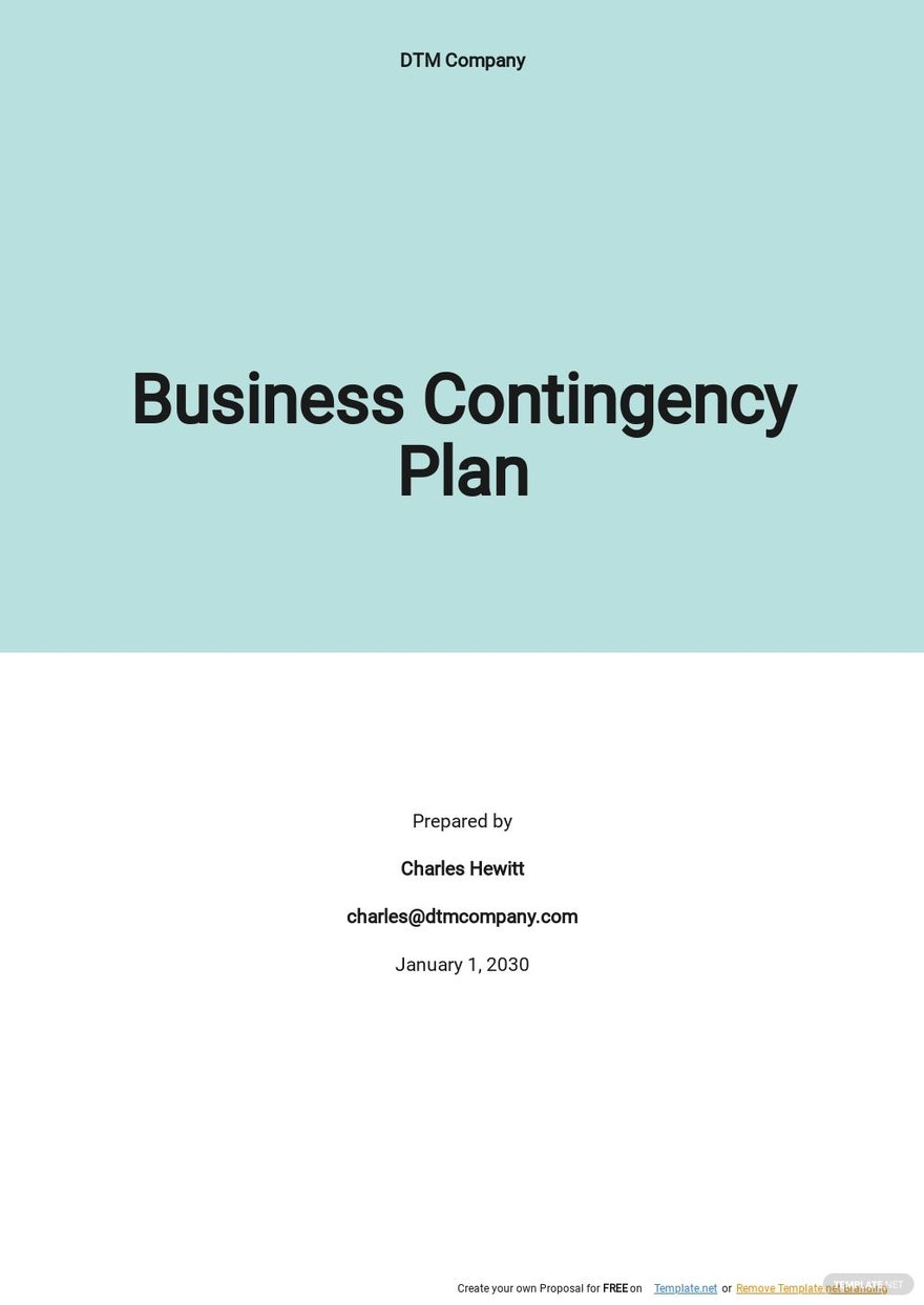 Emergency Contingency Plan Template prntbl concejomunicipaldechinu gov co