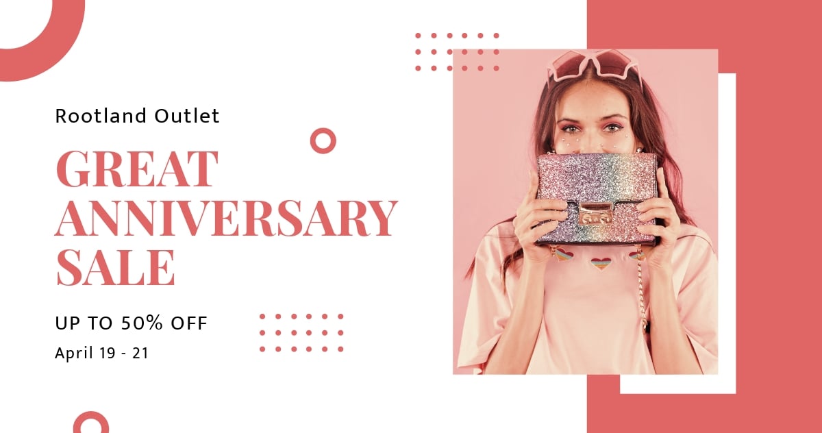 Free Anniversary Sale Facebook Post Template