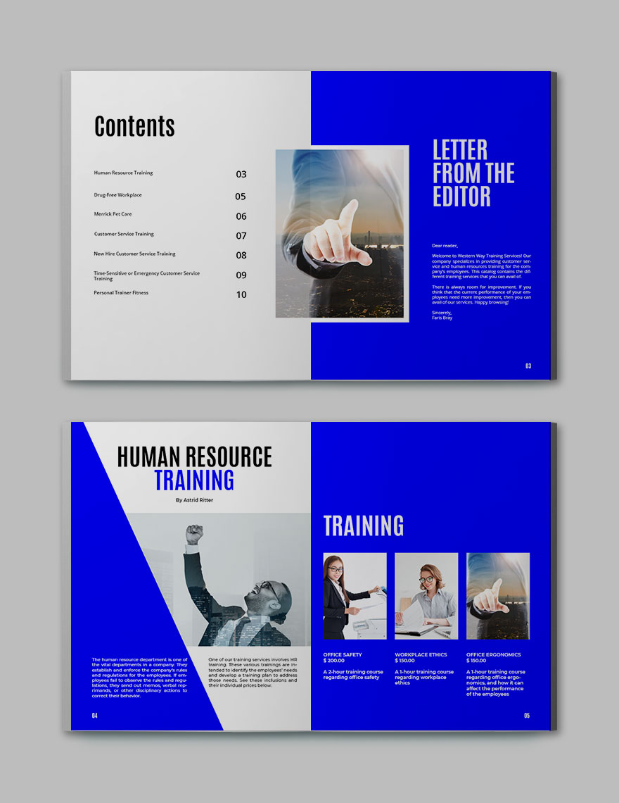Training Course Catalog Template Download In Word PDF InDesign