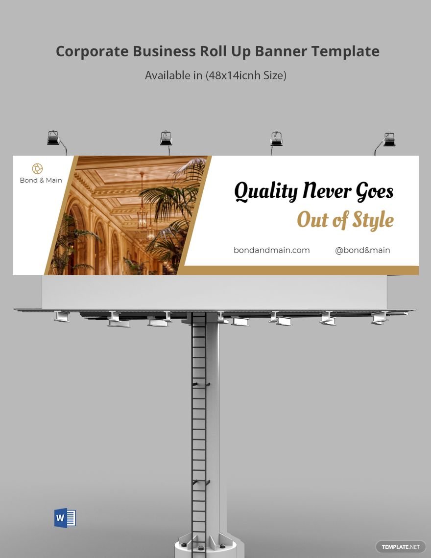 Corporate Business Roll Up Banner Template in Word