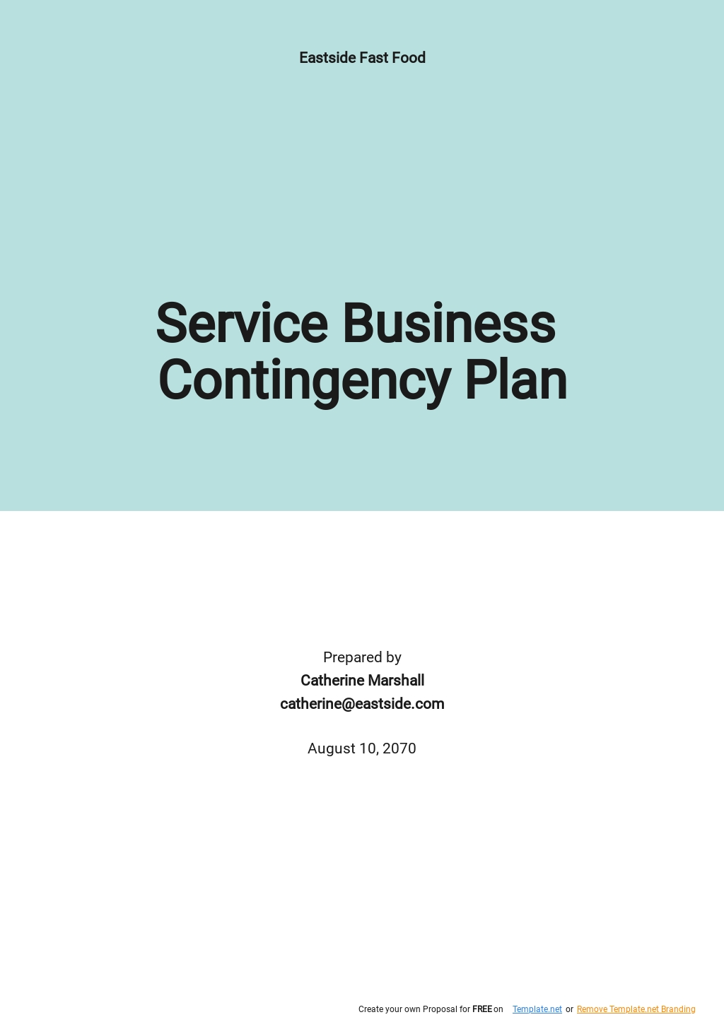 Service Business Contingency Plan Template .jpe