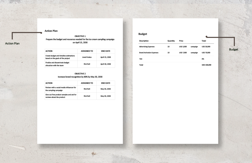 Brand Activation Plan Template