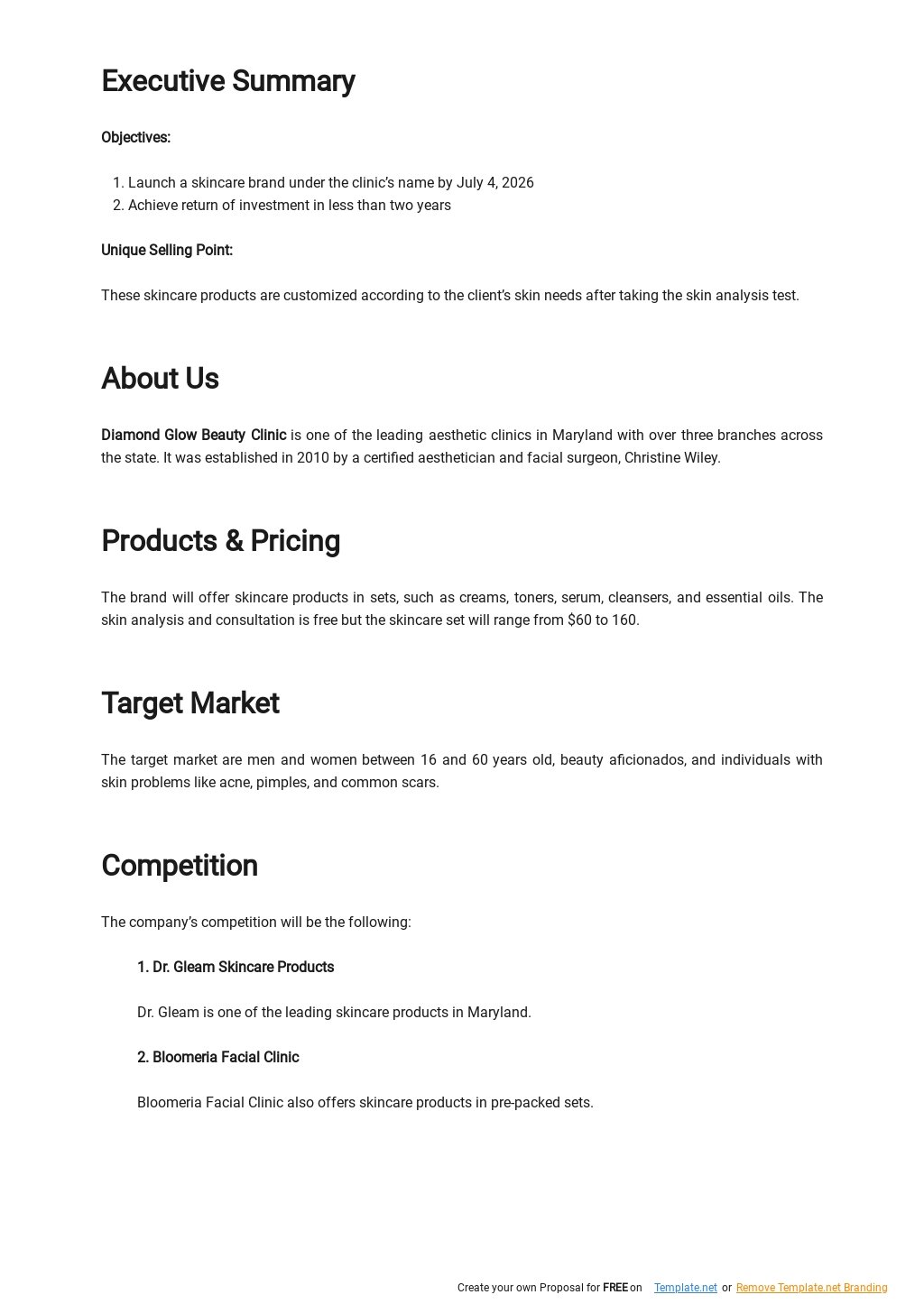 branding agency business plan pdf