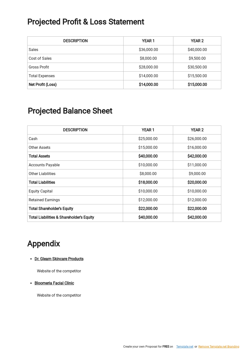 Brand Business Plan Template [Free PDF] | Template.net