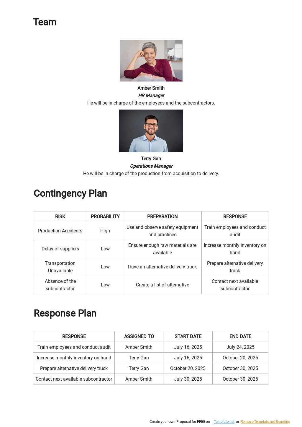 Manufacturing Business Contingency Plan Template 2.jpe